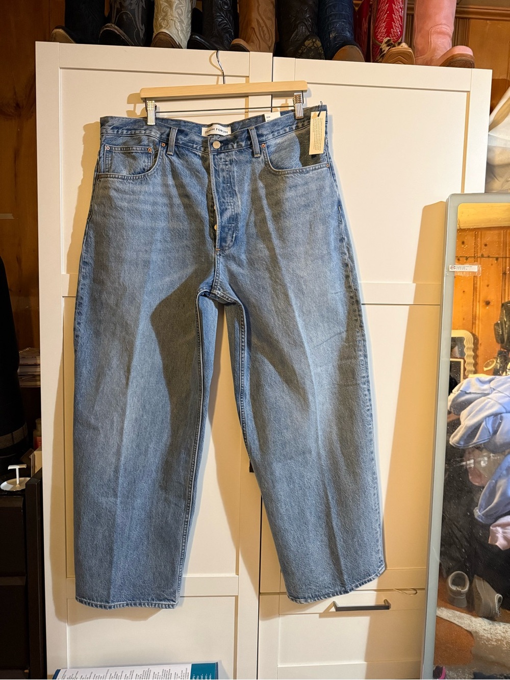 Denim Forum Relaxed Straight Light Blue Jeans